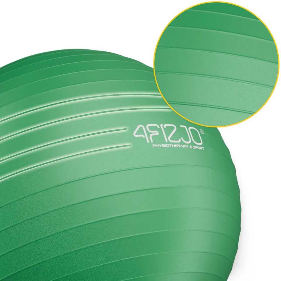 4Fizjo Pripučiamas gimnastikos kamuolys 65 cm žalias