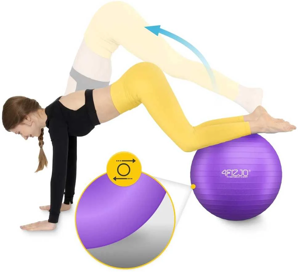 4Fizjo Pripučiamas gimnastikos kamuolys 55 cm violetinis
