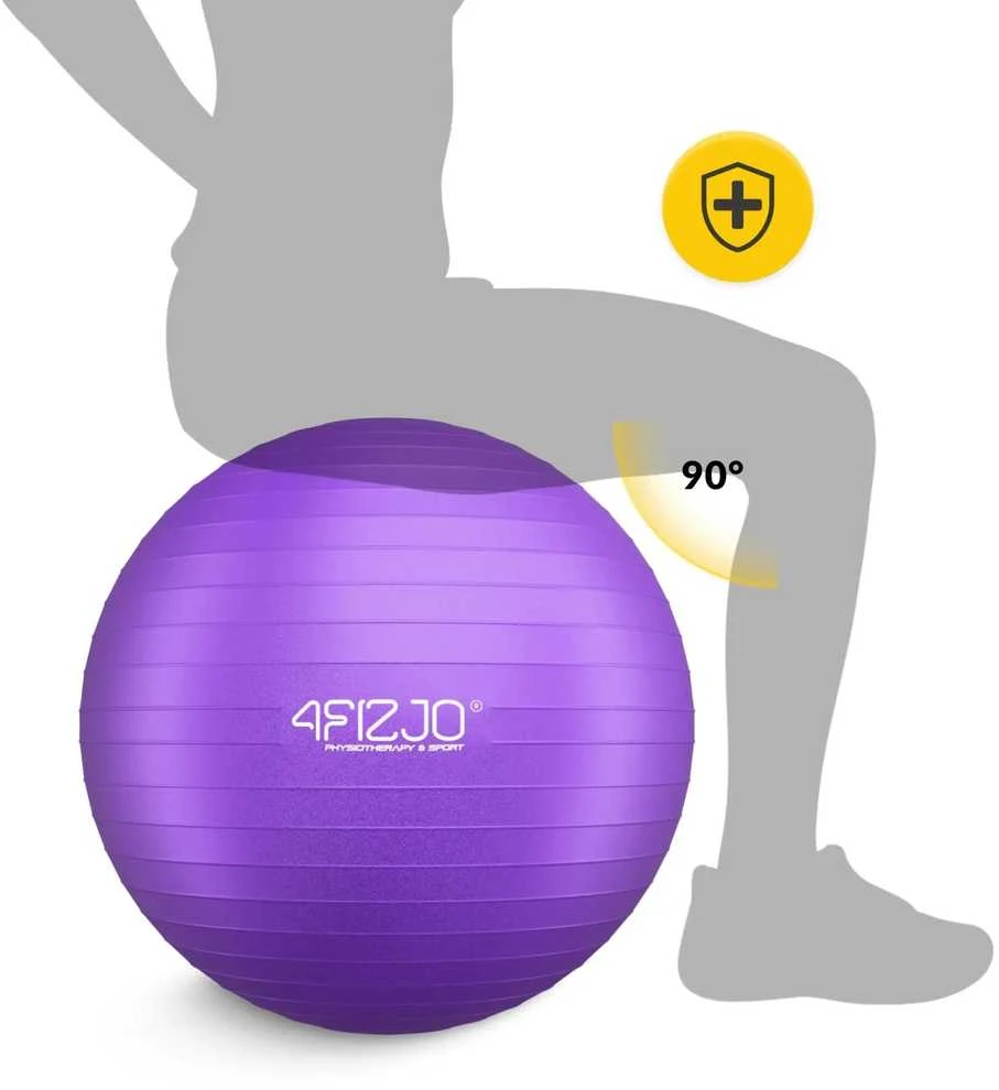 4Fizjo Pripučiamas gimnastikos kamuolys 55 cm violetinis