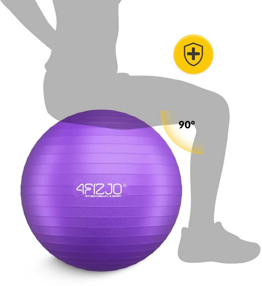 4Fizjo Pripučiamas gimnastikos kamuolys 65 cm violetinis