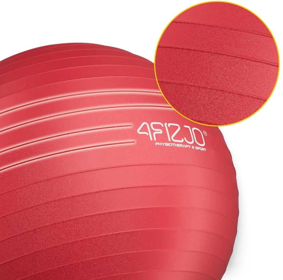 4Fizjo Pripučiamas gimnastikos kamuolys 55 cm raudonas