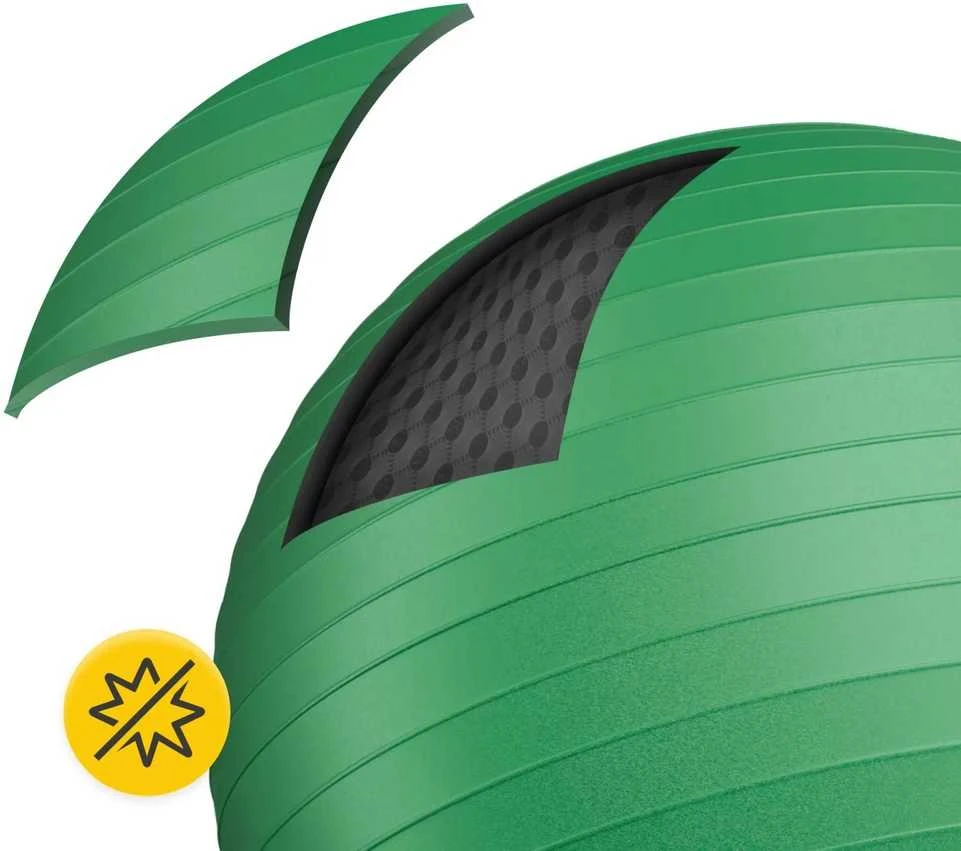 4Fizjo Pripučiamas gimnastikos kamuolys 55 cm žalias