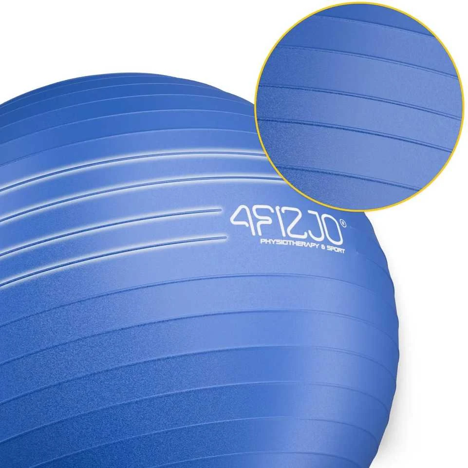 4Fizjo Pripučiamas gimnastikos kamuolys, 65 cm, tamsiai mėlynas