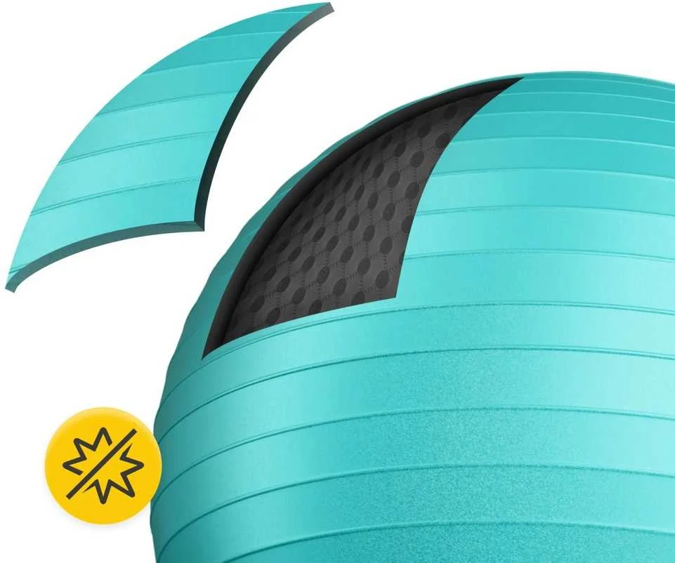 4Fizjo Pripučiamas gimnastikos kamuolys 55 cm, mėtinės spalvos