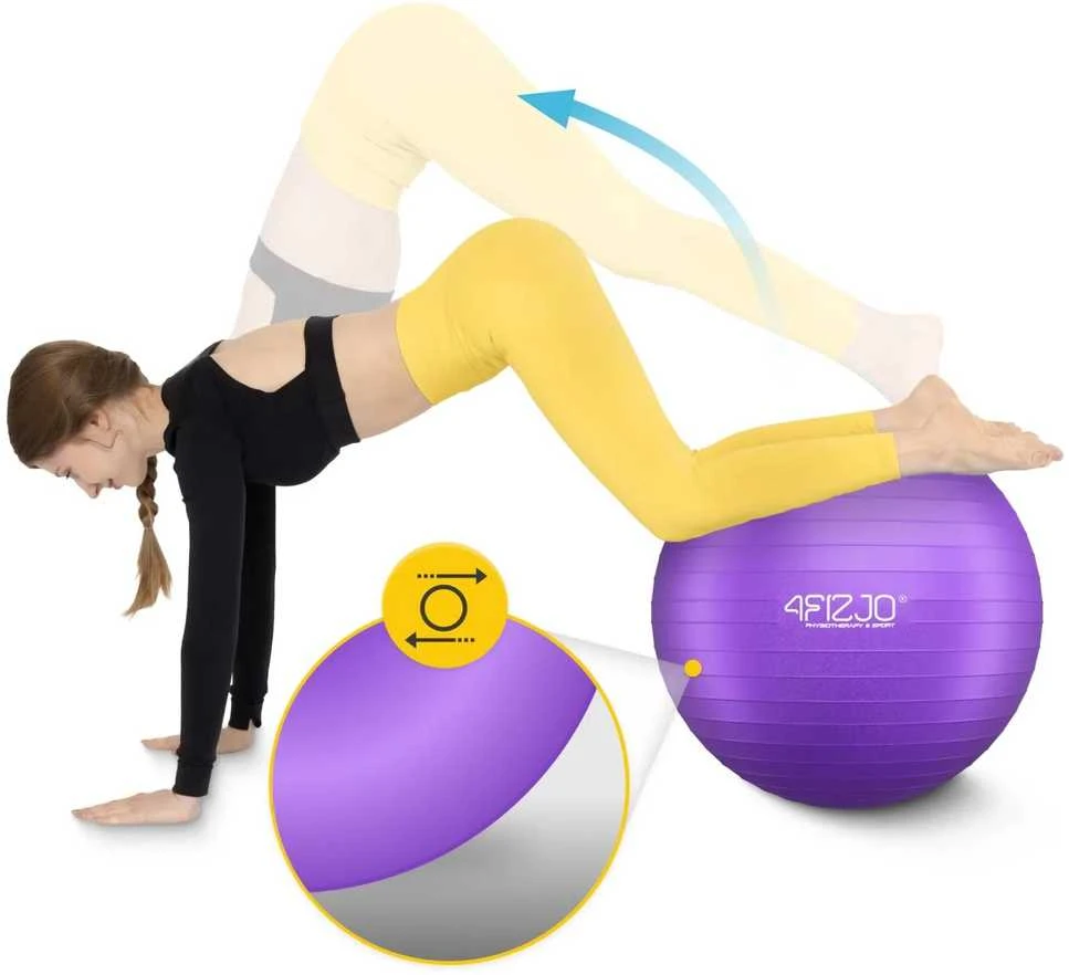 4Fizjo Pripučiamas gimnastikos kamuolys 75 cm violetinis