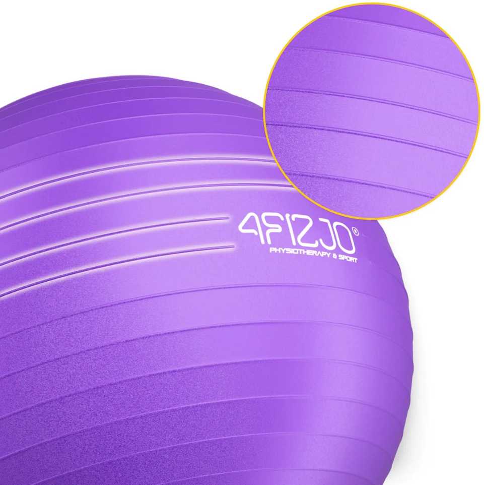 4Fizjo Pripučiamas gimnastikos kamuolys 65 cm violetinis
