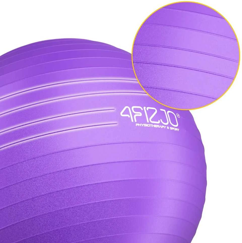 4Fizjo Pripučiamas gimnastikos kamuolys 85 cm violetinis