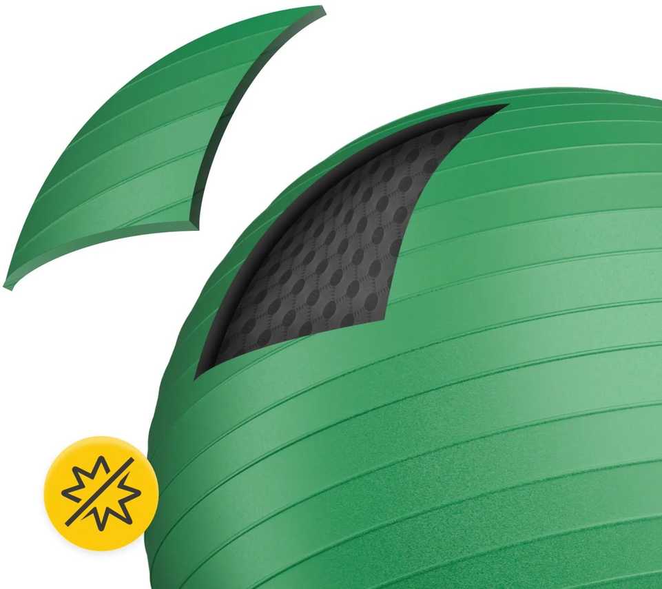 4Fizjo Pripučiamas gimnastikos kamuolys 65 cm žalias