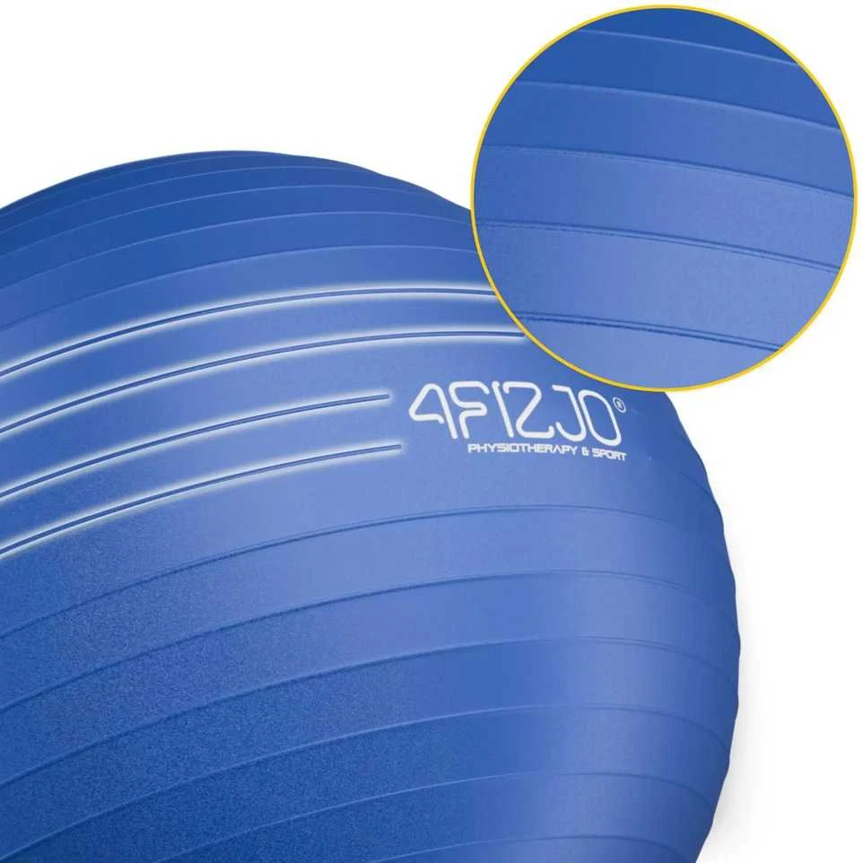 4Fizjo Pripučiamas gimnastikos kamuolys, 55 cm, tamsiai mėlynas