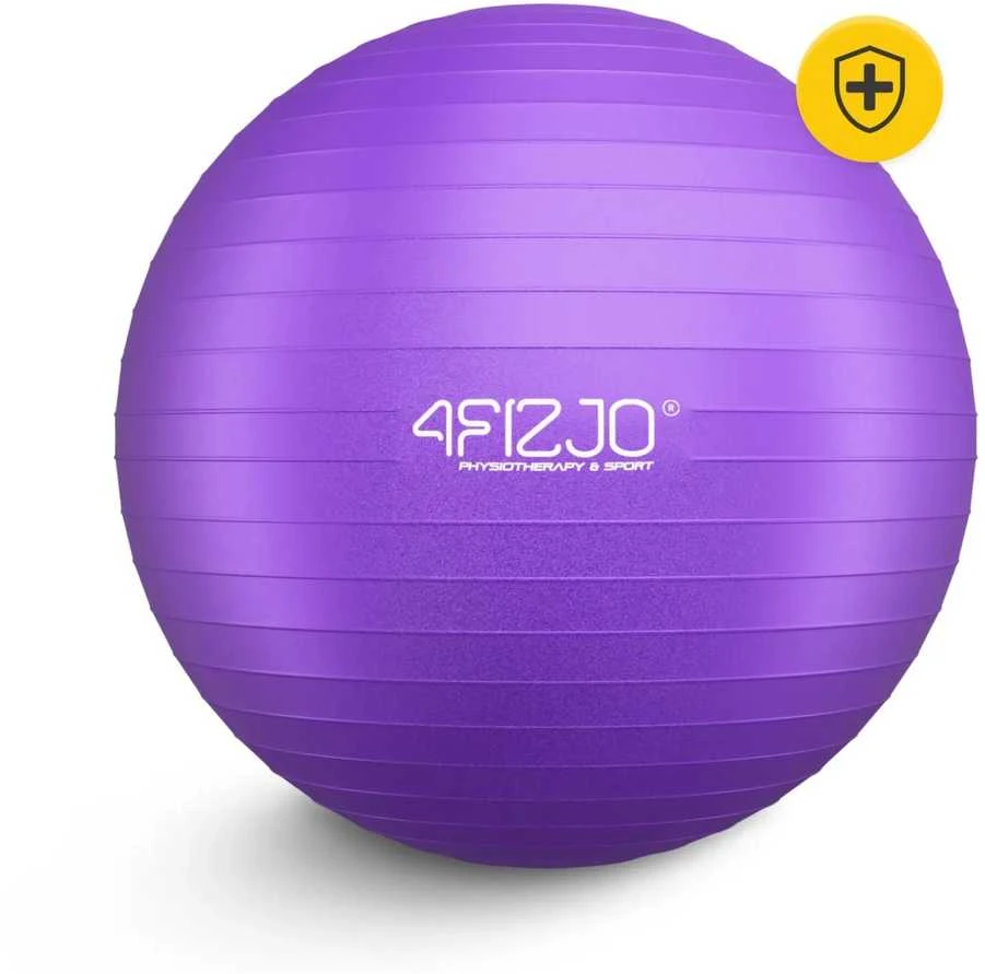 4Fizjo Pripučiamas gimnastikos kamuolys 75 cm violetinis