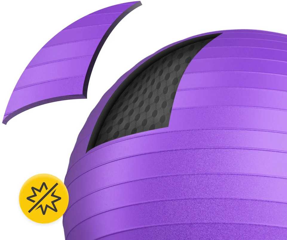 4Fizjo Pripučiamas gimnastikos kamuolys 65 cm violetinis