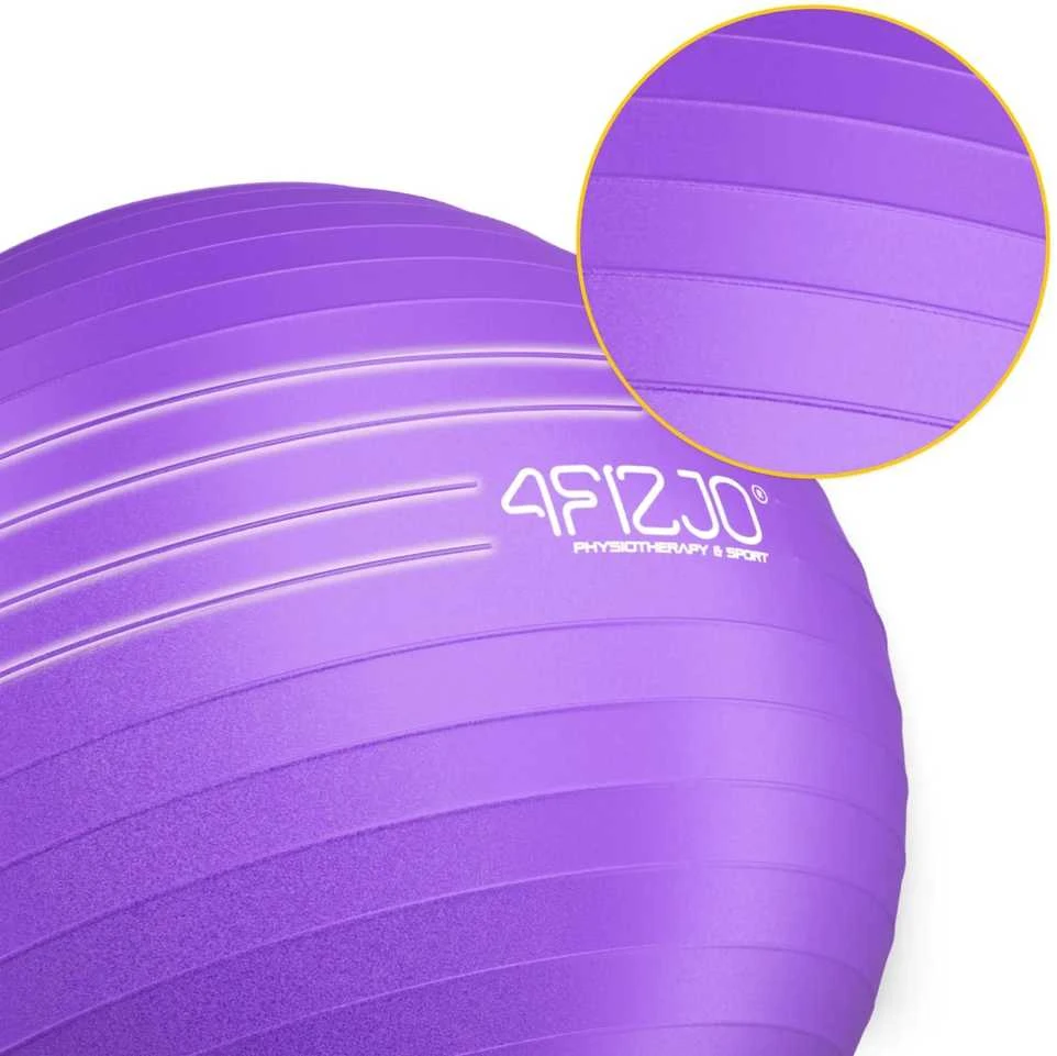4Fizjo Pripučiamas gimnastikos kamuolys 55 cm violetinis