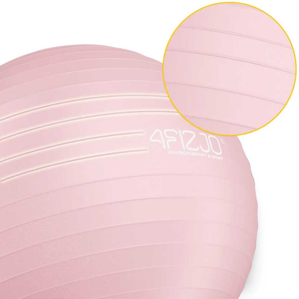 4Fizjo Pripučiamas gimnastikos kamuolys, 65 cm, rožinis