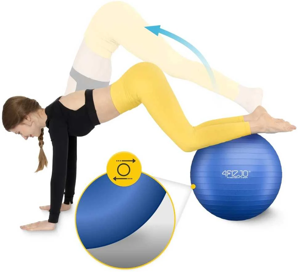 4Fizjo Pripučiamas gimnastikos kamuolys, 55 cm, tamsiai mėlynas