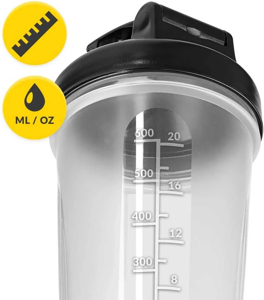 4Fizjo PRO sportinis maisto papildų plaktuvas su tinkleliu 650 ml