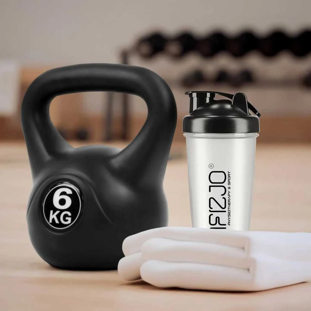 4Fizjo PRO sportinis maisto papildų plaktuvas su tinkleliu 650 ml