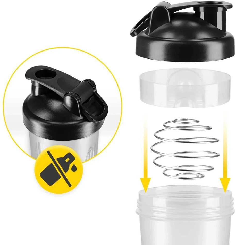 4Fizjo PRO sportinis maisto papildų plaktuvas su tinkleliu 650 ml