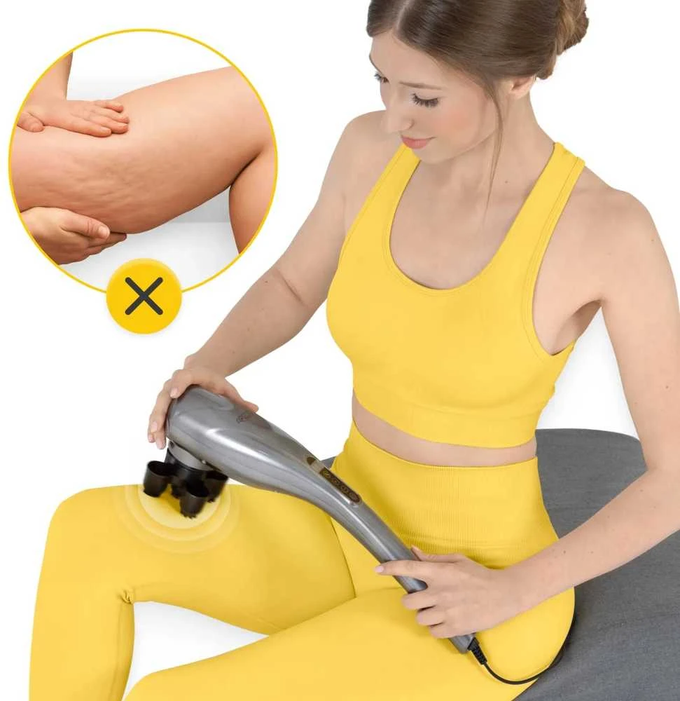 4Fizjo Rankinis vibruojantis kūno masažuoklis pilkas