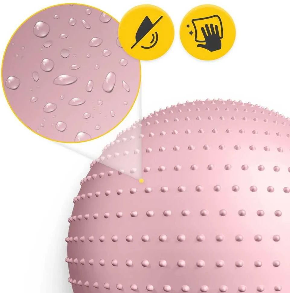 4Fizjo Reabilitacijos kamuolys su dygliais, 65 cm, rožinis