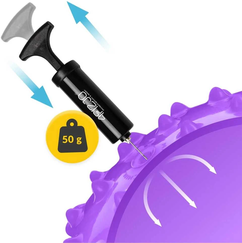 4Fizjo Reabilitacijos kamuolys su dygliais 20 cm violetinis