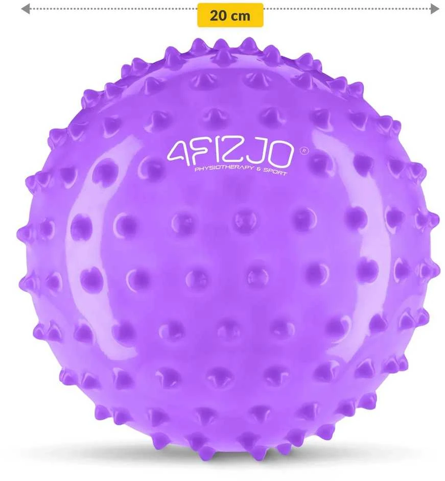 4Fizjo Reabilitacijos kamuolys su dygliais 20 cm violetinis