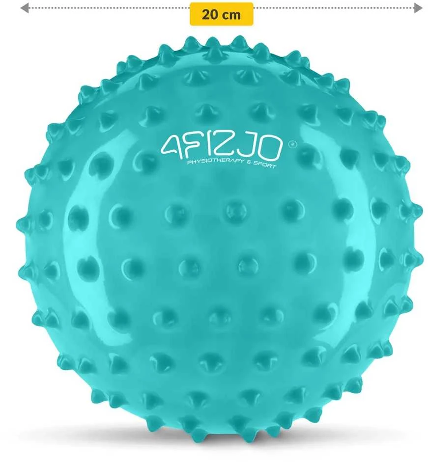 4Fizjo Reabilitacijos kamuolys su dygliais, 20 cm, mėtinis
