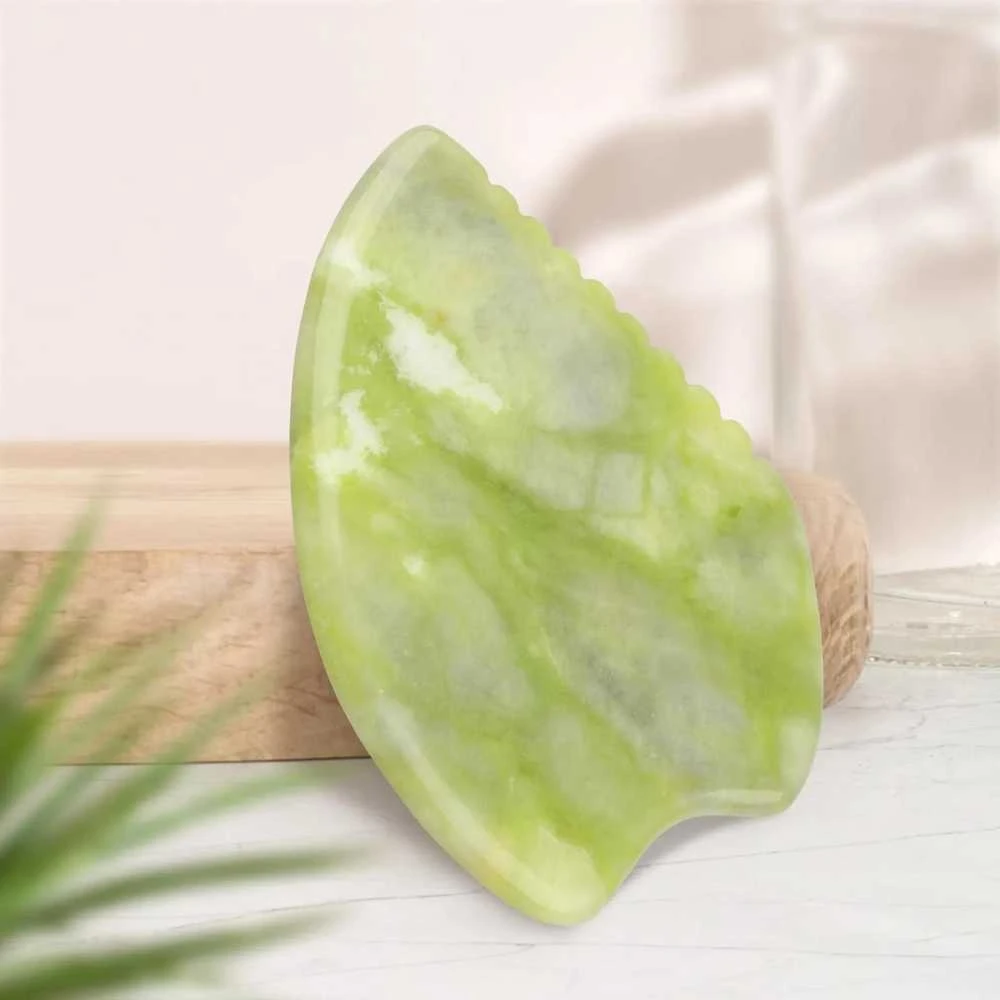 4Fizjo Rievotas Gua Sha akmuo, pagamintas iš natūralaus žalio nefrito