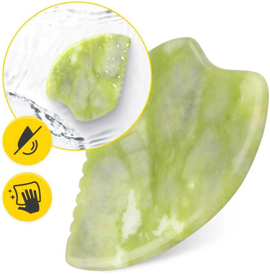 4Fizjo Rievotas Gua Sha akmuo, pagamintas iš natūralaus žalio nefrito