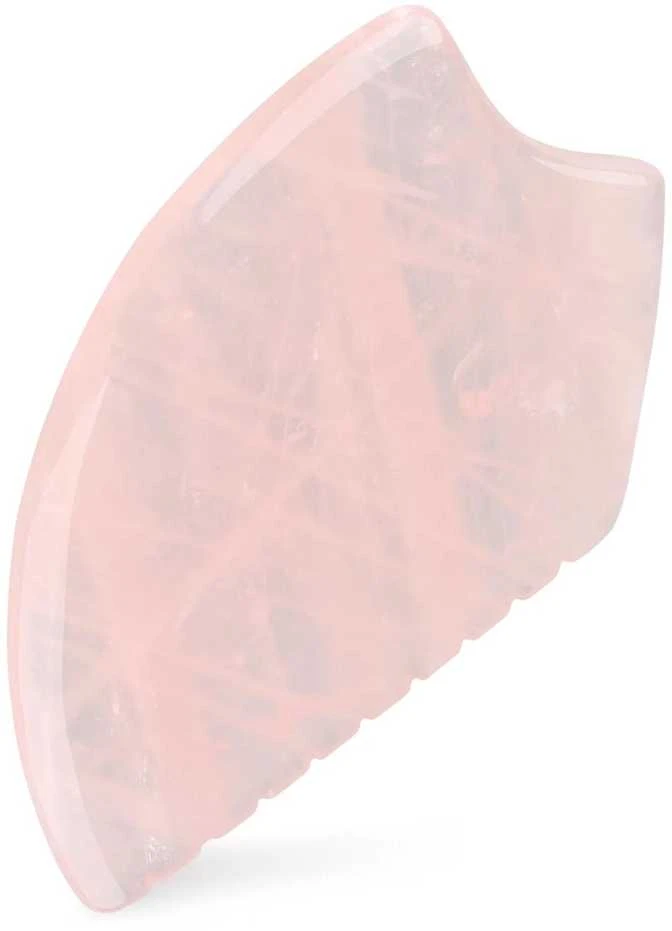 4Fizjo Rievuotas Gua Sha akmuo, pagamintas iš natūralaus rožinio kvarco
