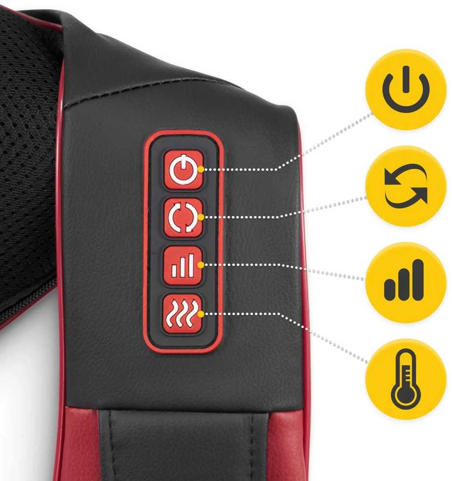 4Fizjo SHIATSU PRO+ kaklo ir pečių masažuoklis, vyšnių skonio