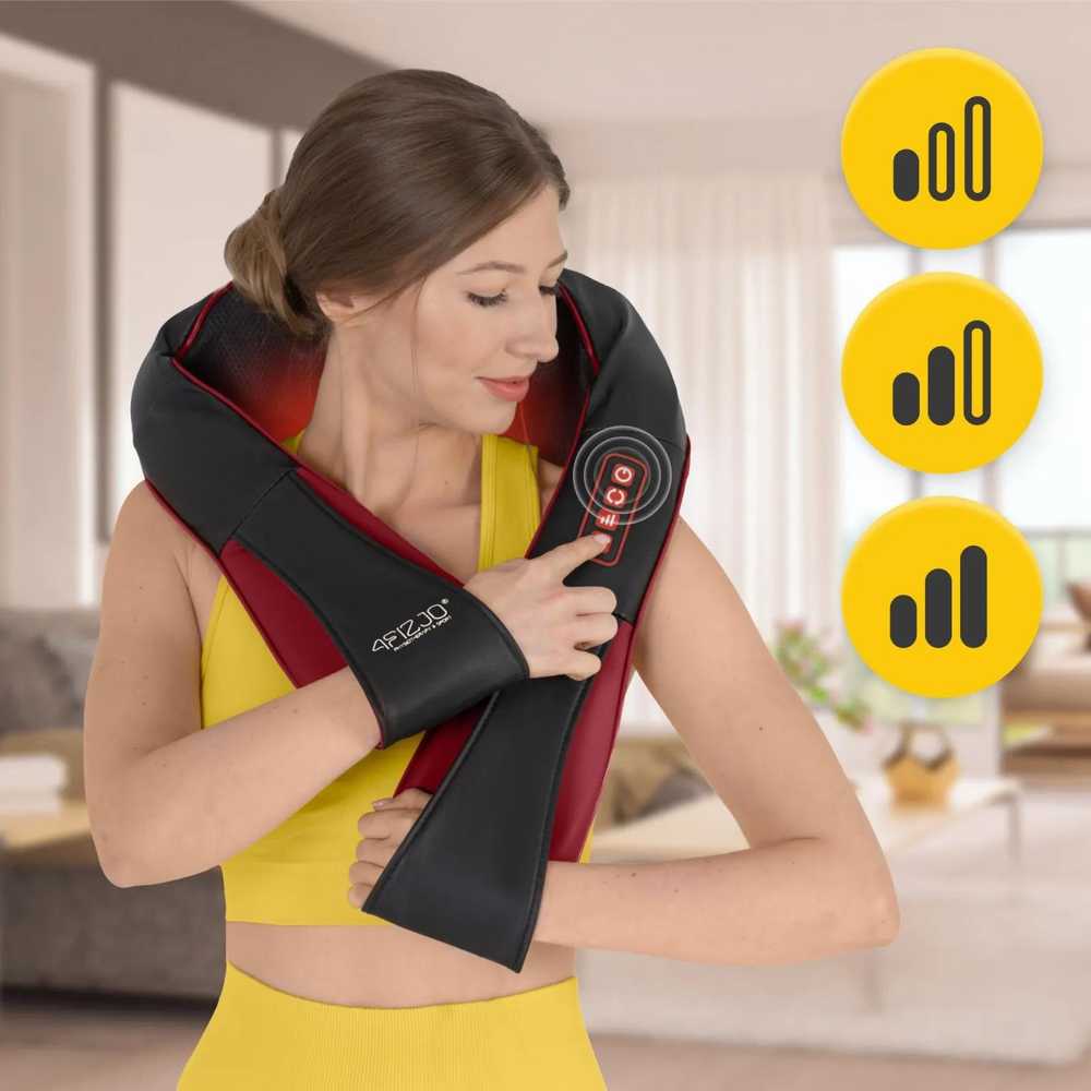 4Fizjo SHIATSU PRO+ kaklo ir pečių masažuoklis, vyšnių skonio