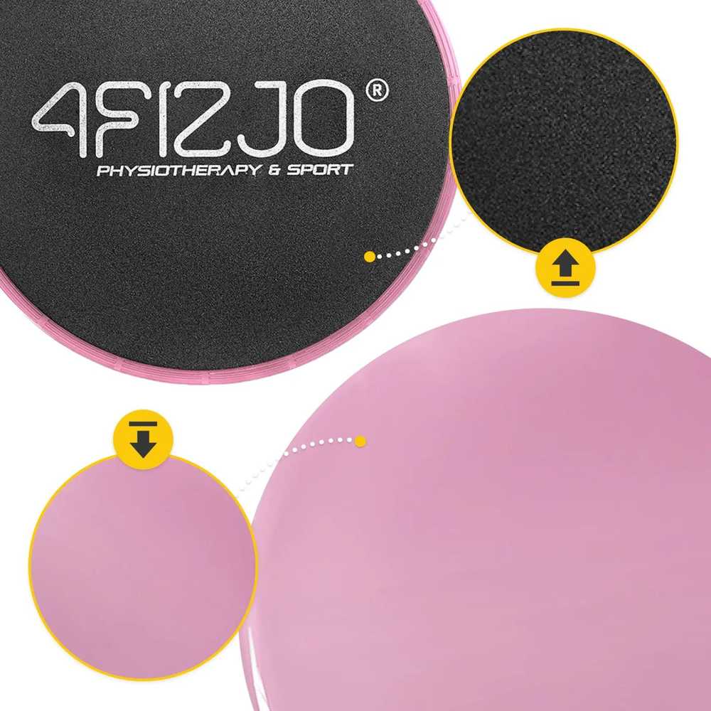 4Fizjo SLIDE slydimo diskai mankštai, 2 vnt., rožiniai