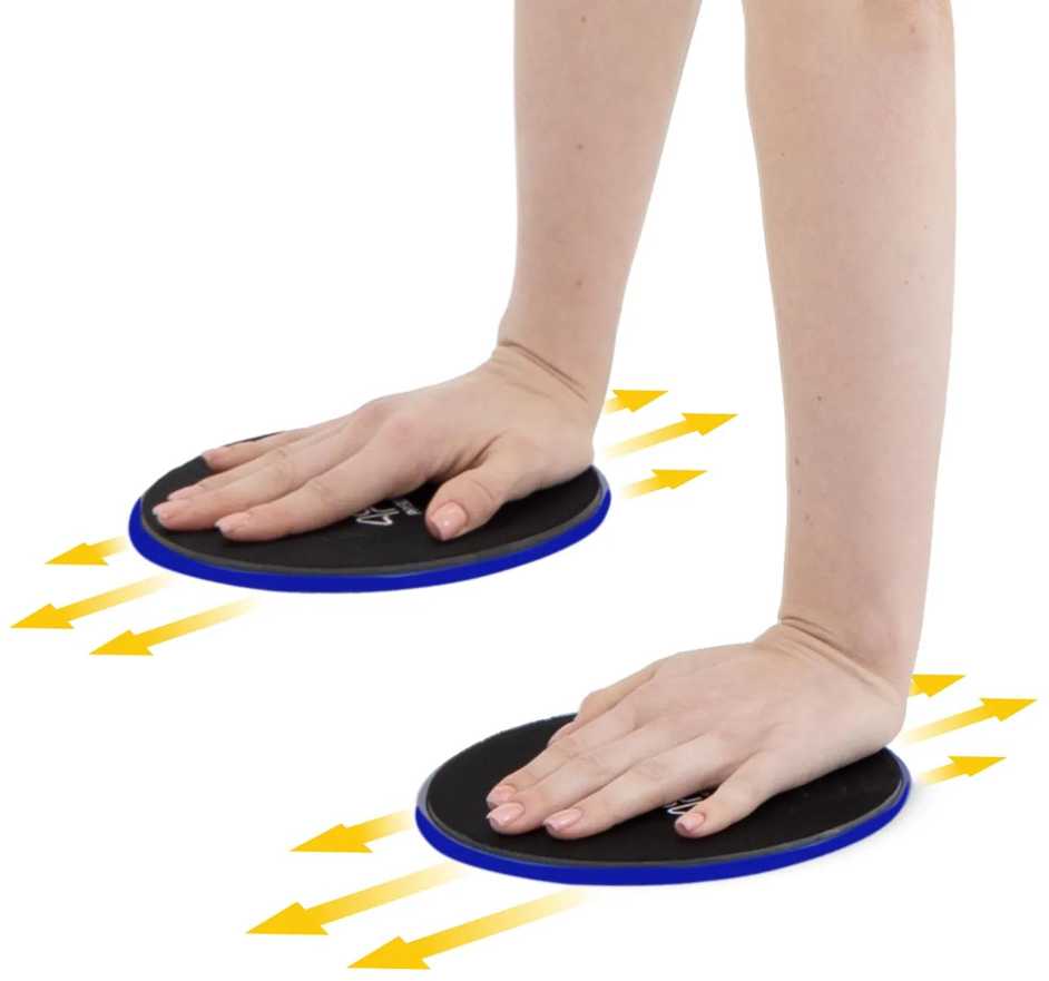 4Fizjo SLIDE slydimo diskai mankštai, 2 vnt., mėlyni