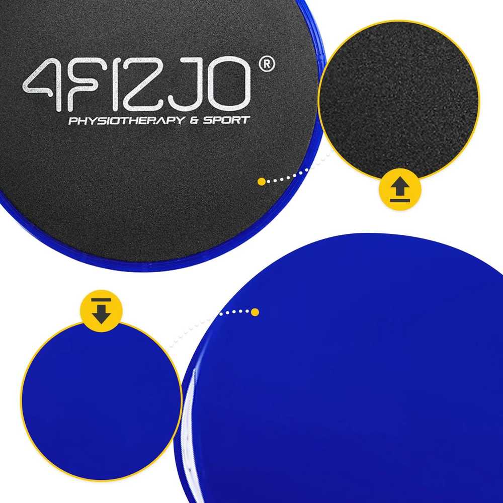 4Fizjo SLIDE slydimo diskai mankštai, 2 vnt., mėlyni