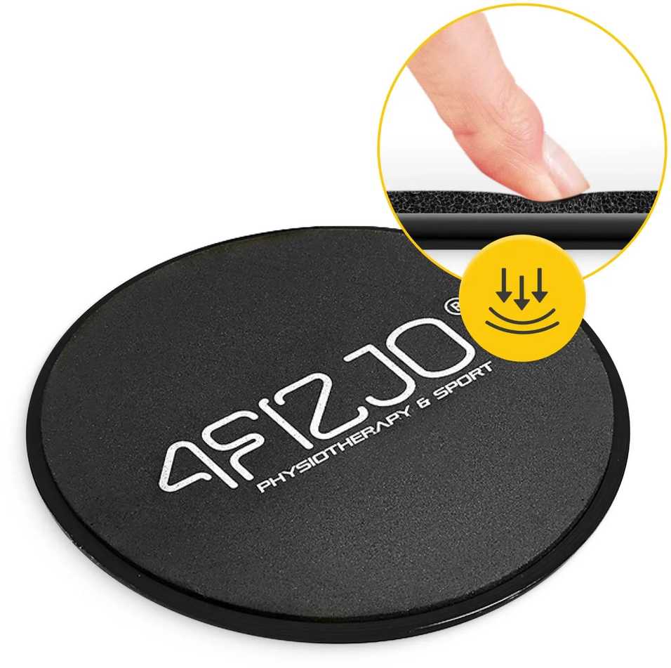 4Fizjo SLIDE slydimo diskai mankštai, 2 vnt., juodi