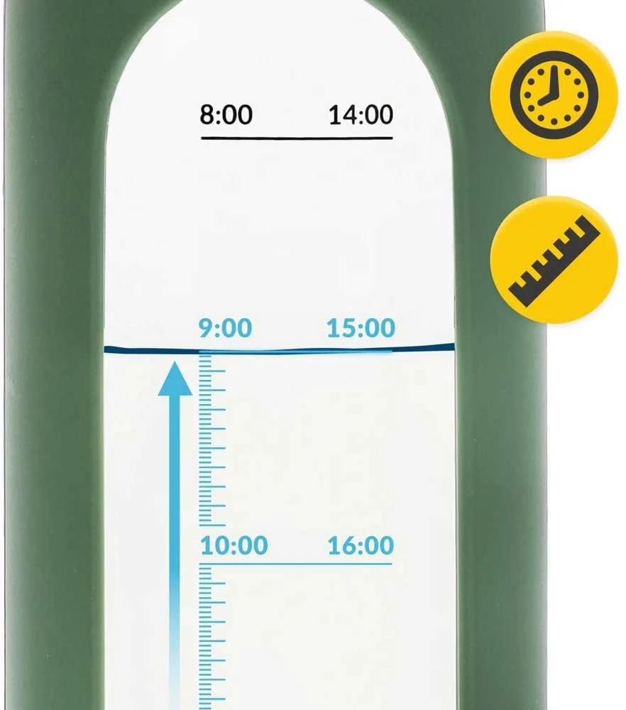 4Fizjo Stiklinis vandens butelis 1 l žalias