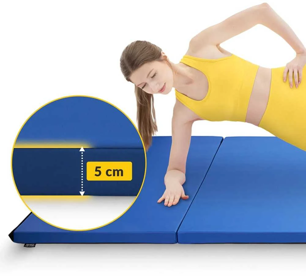 4Fizjo Sulankstomas gimnastikos čiužinys XL mėlynas