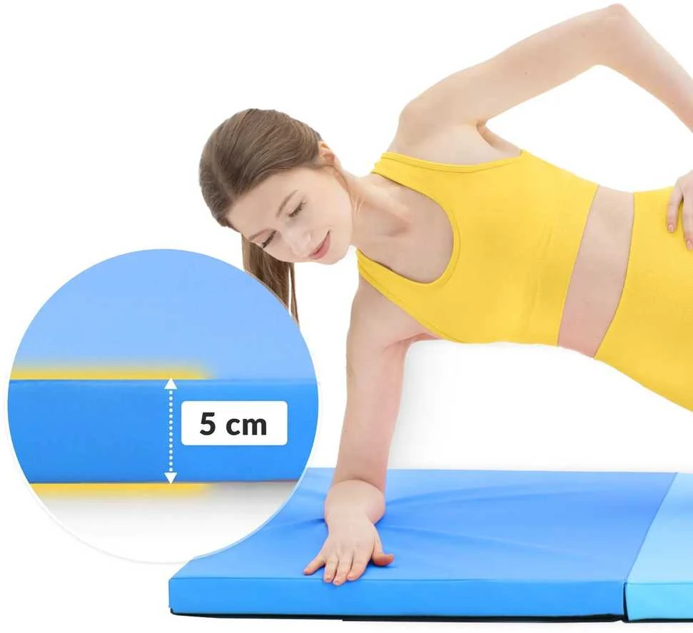 4Fizjo Sulankstomas gimnastikos kilimėlis, mėlynas