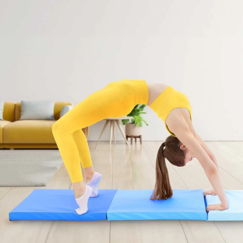 4Fizjo Sulankstomas gimnastikos kilimėlis, mėlynas