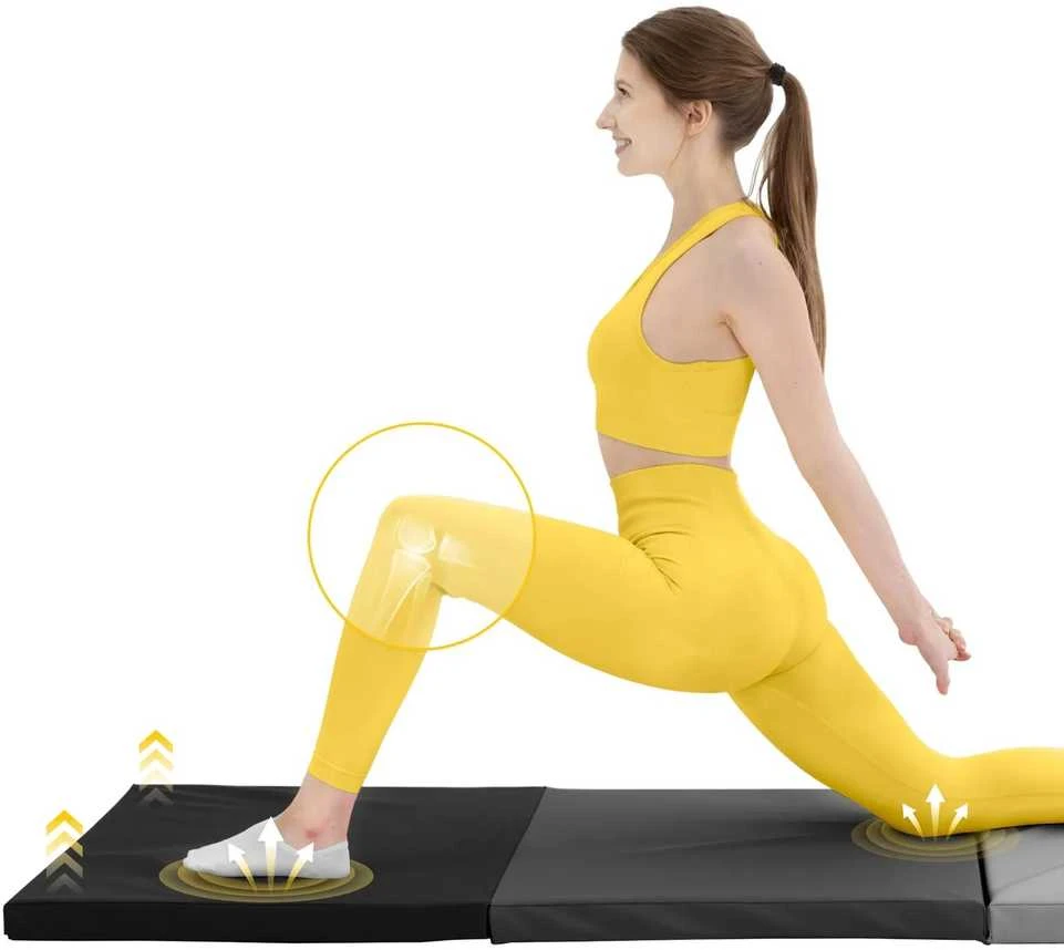 4Fizjo Sulankstomas pilkas gimnastikos kilimėlis