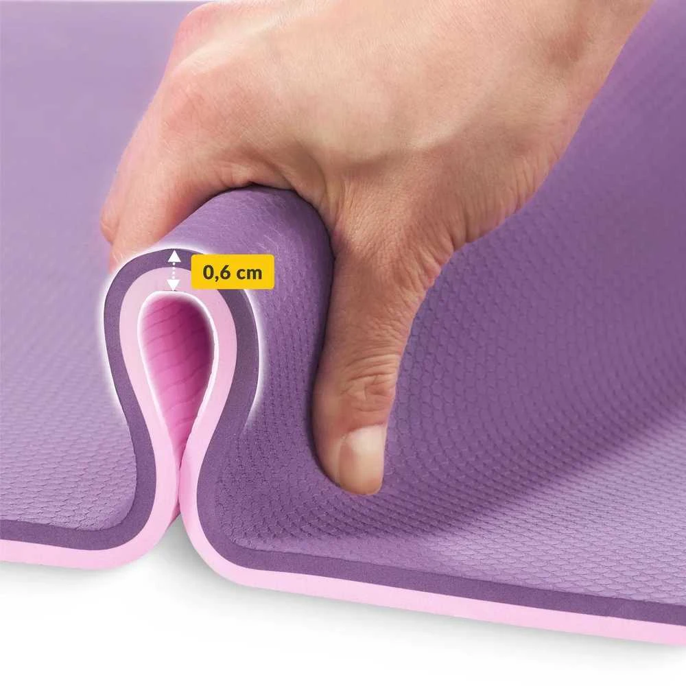 4Fizjo TPE neslystantis jogos ir mankštos kilimėlis, 0,6 cm, violetinis