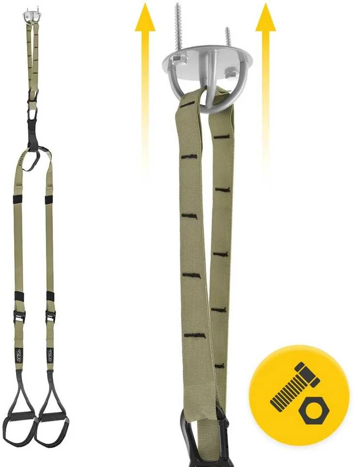 4Fizjo TRX chaki spalvos mankštos juostos