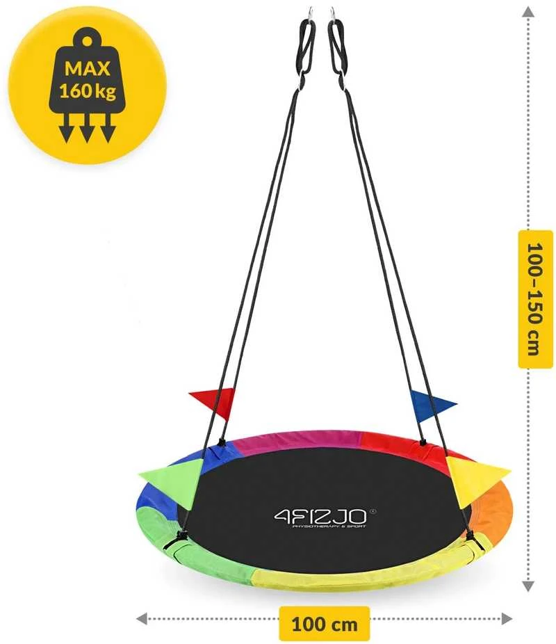 4Fizjo Vaikiškos sodo sūpynės L Gandro lizdas 100 cm