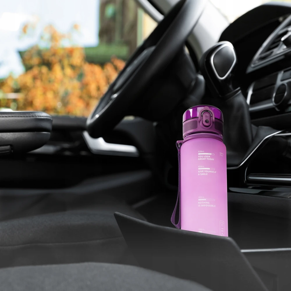 4Fizjo Vandens gertuvė 650 ml – kasdieniam naudojimui, sportui ir aktyviam laisvalaikiui, rožinės spalvos
