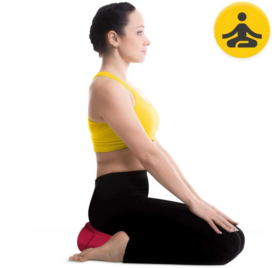 4Fizjo ZAFU meditacijos pagalvėlė, pusmėnulio formos, raudona