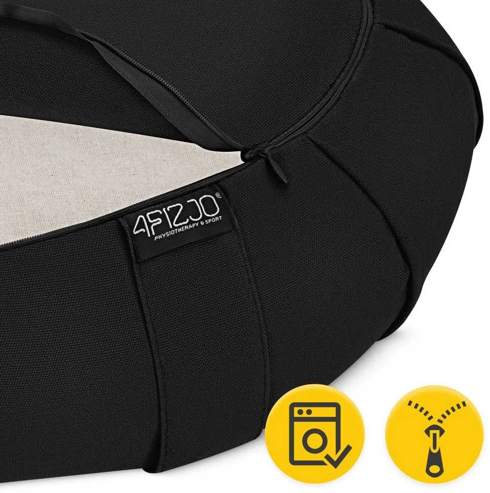 4Fizjo ZAFU meditacijos pagalvėlė, pusmėnulis, juoda