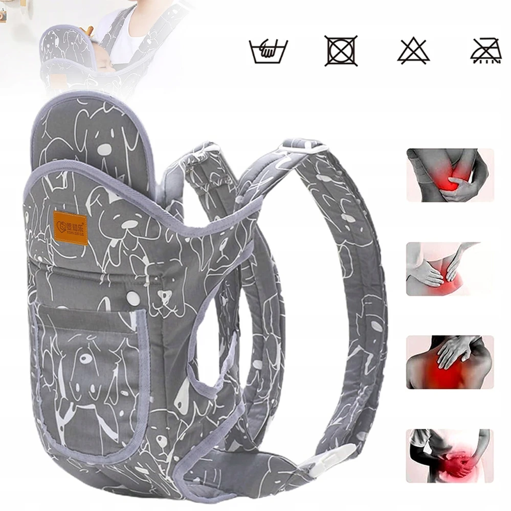 4IN1 NEŠĖLĖ KŪDIKUI ERGONOMINIS REGULIUOJAMAS PEČIŲ DIRŽAS IKI 20KG