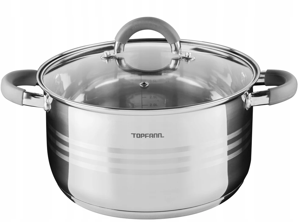 4L DUJINIAI 22CM INDUKCINIAI INDUKCINIAI PUODAI iš nerūdijančio plieno TOPFANN