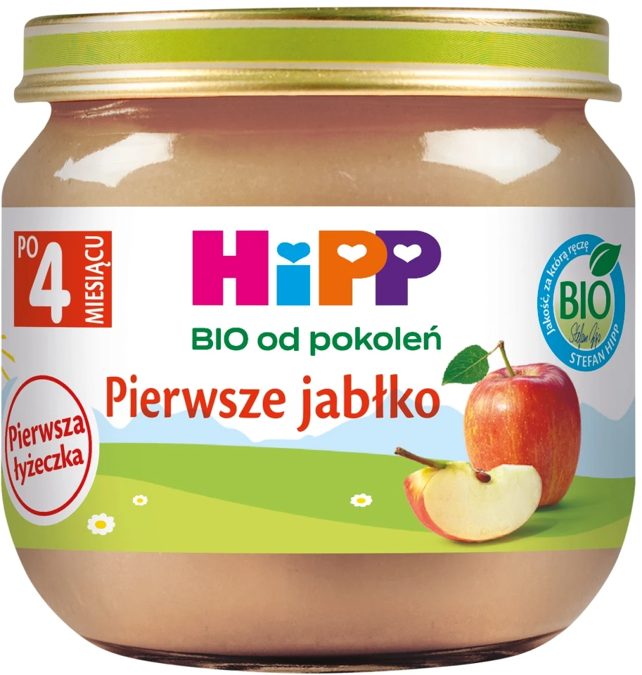 4x HiPP BIO PIRMAS ŠAKŠTAS 80g morkų, moliūgų, obuolių, kriaušių po 4m.