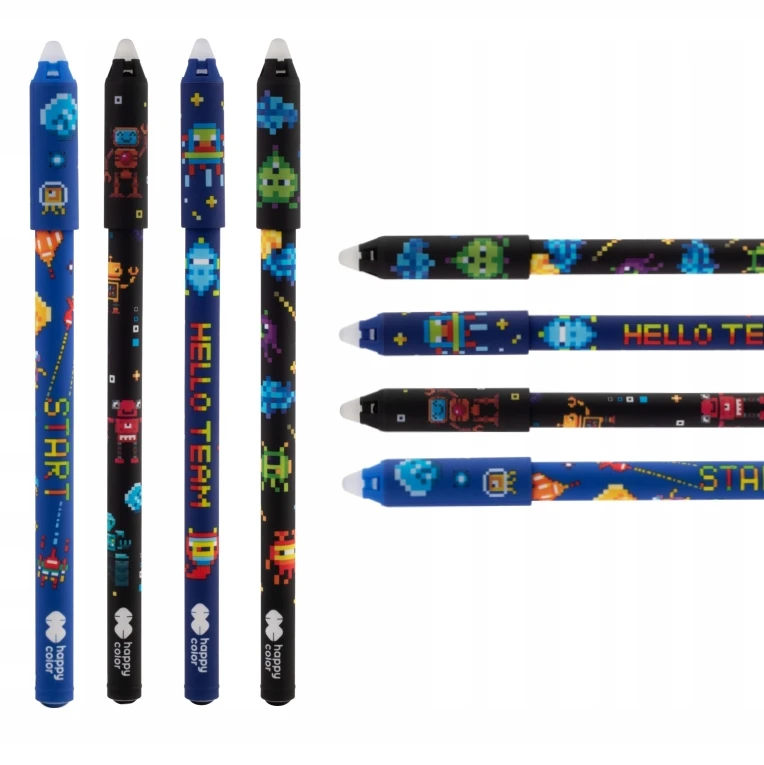 4x Ištrinami geliniai rašikliai Happy Color Pixi Planet, 0,5 mm